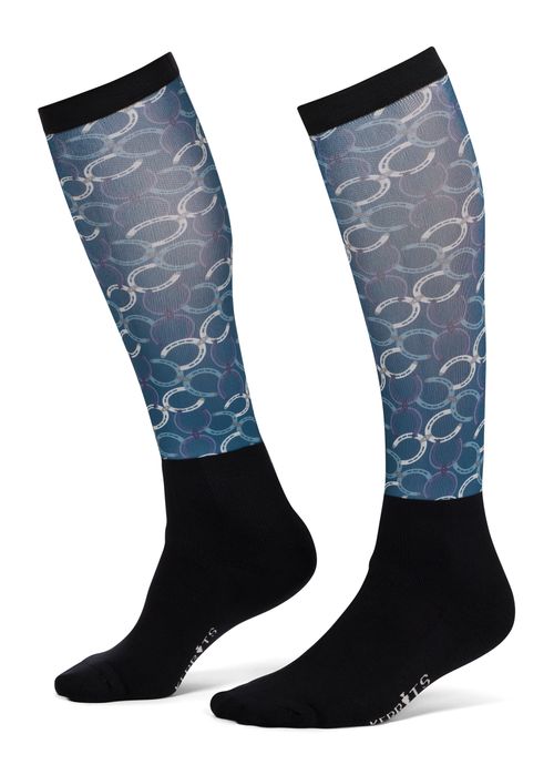 Kerrits Kids' Dual Zone Boot Socks - Jasper Horseshoe Honeycomb