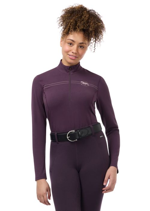 Kerrits Women's Equi Rhythm Lite Quarter Zip Top - Elderberry