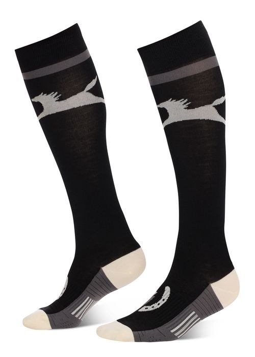 Kerrits Kids' Flying Horse Wool Knee-Hi Socks - Black
