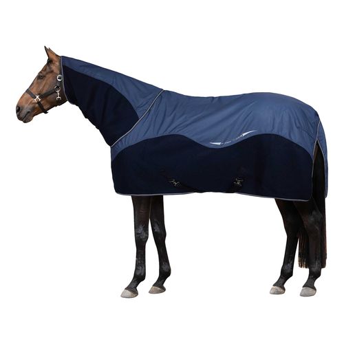 OPENBOX: Horze Aircool 3D Mesh Rain Protection Detachable Neck Turnout - EU 140/US 75 - Grisaille