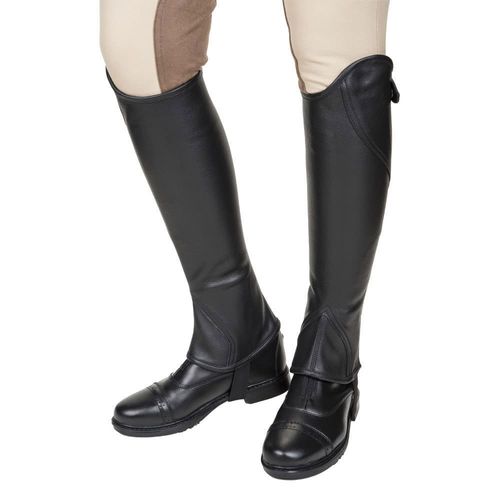 BARGAIN BARN: TuffRider Women's Belmont Leather Half Chaps - X Small - Black