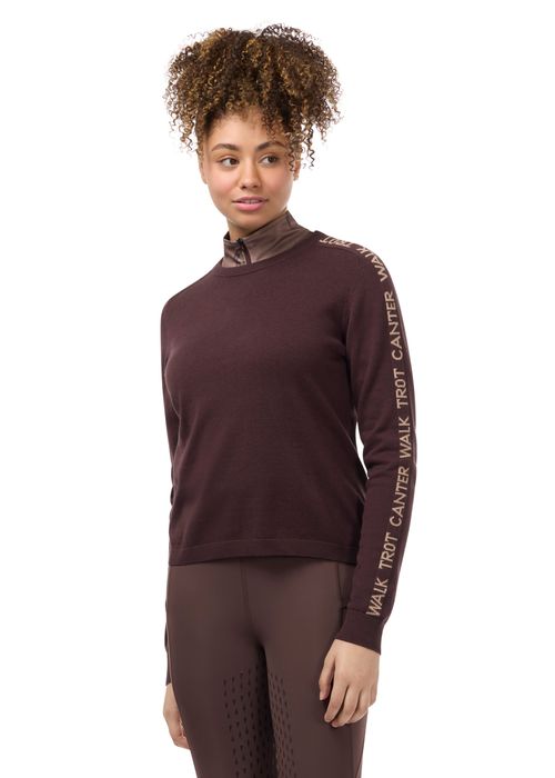 Kerrits Women's Equi Rhythm Crew Neck Sweater - Mocha/Tan