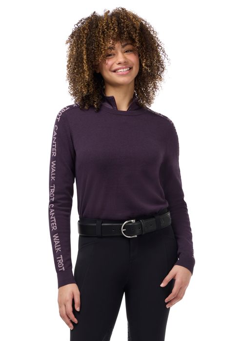 Kerrits Women's Equi Rhythm Crew Neck Sweater - Elderberry/Sugarplum