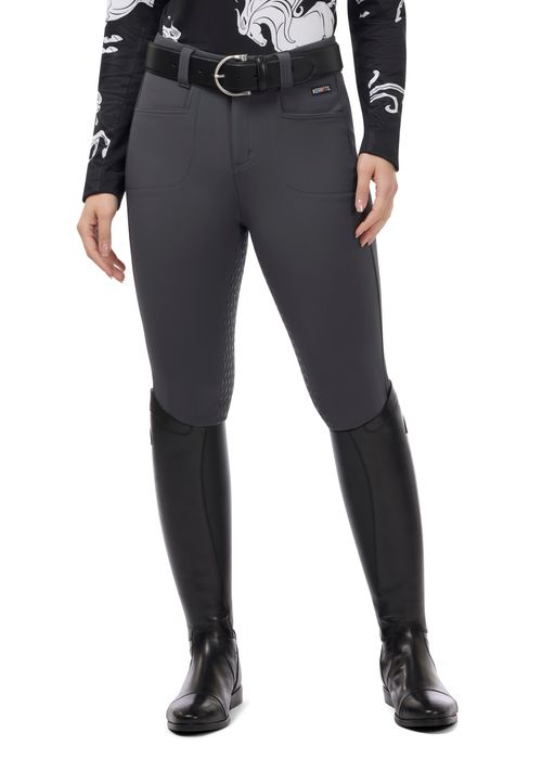 Kerrits Women's 3-Season Tailored Full Seat Breeches - Carbon