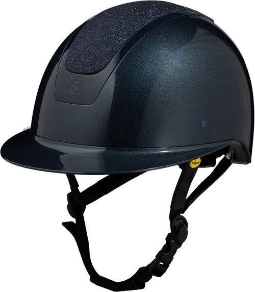 Equinavia Crown Glossy Mips Riding Helmet - Navy/Navy Shimmer
