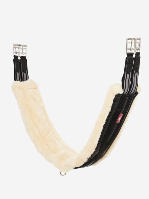 LeMieux Fleece Lined Anatomic Girth - Black/Natural