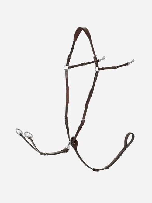 LeMieux Breastplate w/Martingale Attachment - Havana/Silver