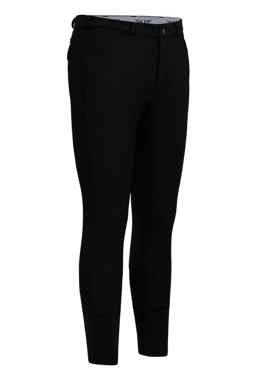 BARGAIN BARN: TuffRider Men's Long Ribb Knee Patch Breeches - 38 Long - Black