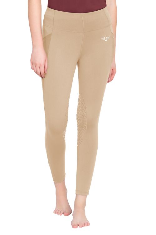 OPENBOX: TuffRider Women's Minerva EquiCool Tights - Large - Safari
