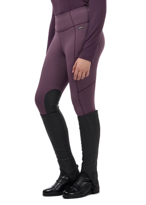 Kerrits Women's Fleece Lite II Knee Patch Tights - Thistle