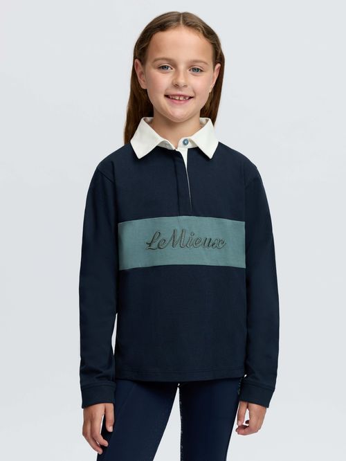 LeMieux Kids' Mini Roman Rugby Shirt - Navy