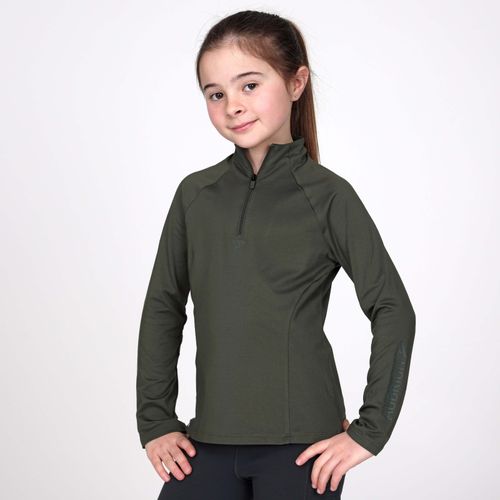 Shires Aubrion Kids' React Winter Base Layer - Khaki