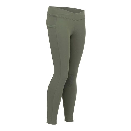 Shires Aubrion Kids' React Crossover Riding Tights - Khaki