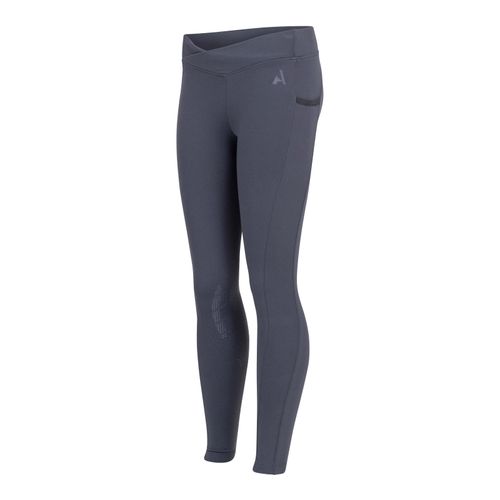 Shires Aubrion Kids' React Crossover Riding Tights - Charcoal