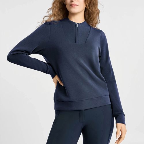 B Vertigo Women's Kareina Ultra Soft Half Zip Sweater - Salute Navy
