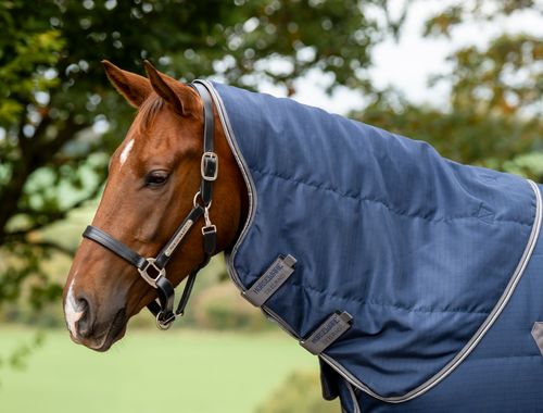 Rambo Stable Hood 200g - Navy/Thunderstorm Grey/Silver