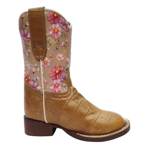 TuffRider Kids' Dunes Square Toe Western Boots - Tan