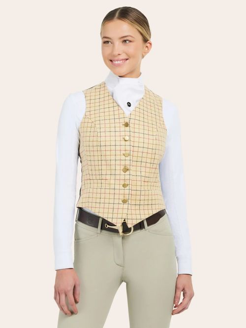 RJ Classics Women's Aiken Hunt Vest - Almond Tattersall