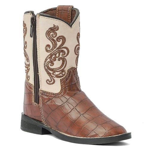TuffRider Kids' Toddler's Shenandoah Rounded Toe Western Boots - Brown