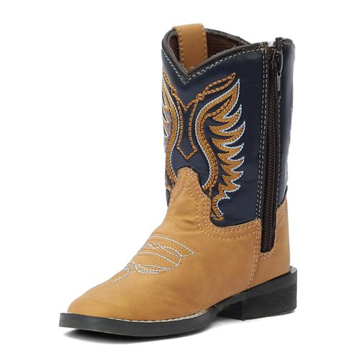 TuffRider Kids' Toddler's Lassen Rounded Toe Western Boots - Tan