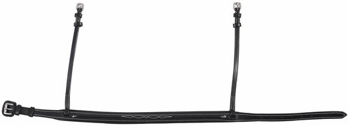 OPENBOX: Henri de Rivel Pro Wide Padded Raised Fancy Stitched Noseband For Mono Crown Bridle - Horse - Black