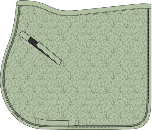 BARGAIN BARN: Horze Free Form Dressage Saddle Pad - Horse - Celadon Green