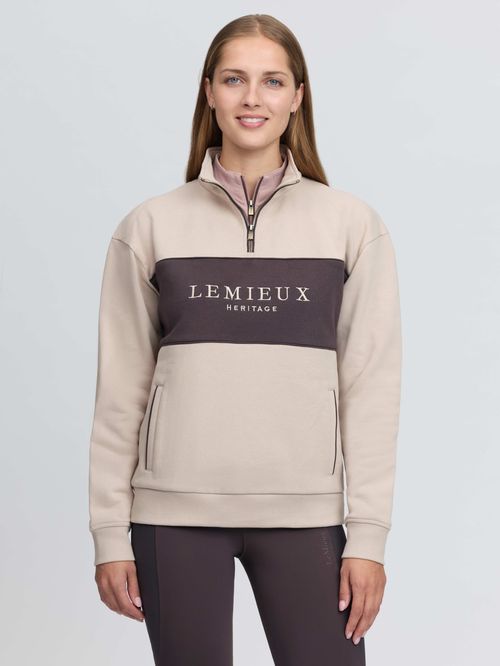LeMieux Women's Heritage Quarter Zip Sweatshirt - Stone