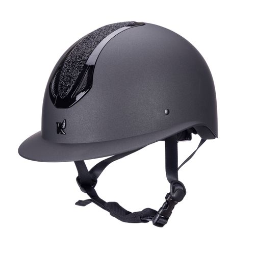 OVERSTOCK: Shires Karben Sonic Alessa Wide Brim Crystal Finish Helmet - Medium (55-57cm) - Black