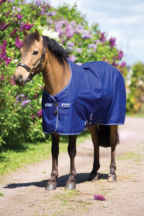 Amigo Hero 900 Pony Turnout 0g - Atlantic Blue/Atlantic Blue/Ivory