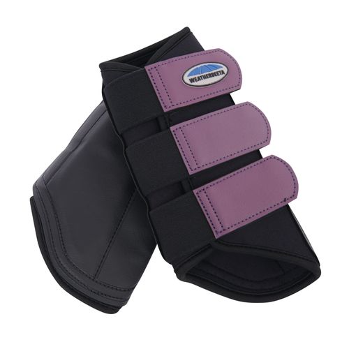 Weatherbeeta Single Lock Brushing Boots - Black/Purple Penant