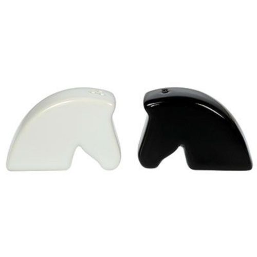 Kelley and Company Horsehead Salt and Pepper Shakers - Black and White