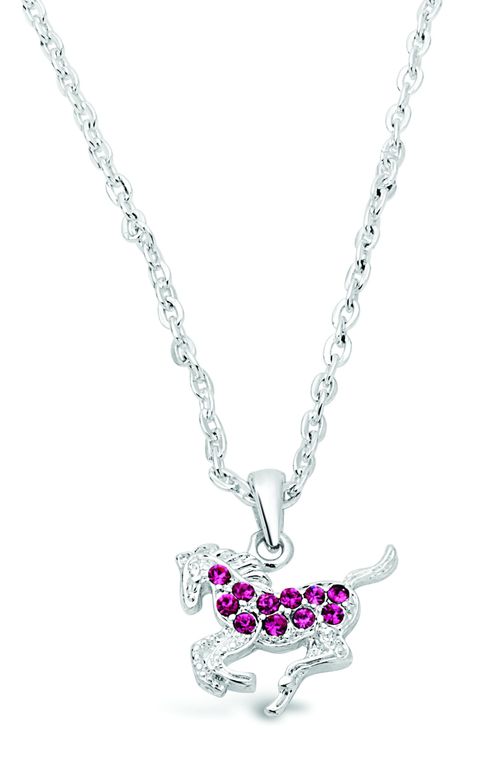 Kelley and Company Galloping Horse Necklace - Pink