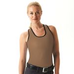 Cheata Women's Trotter Tank w/ Built In Sports Bra - Dark Khaki/Black -  Cheata-469868-Dark Khaki/Black - Tack Of The Day