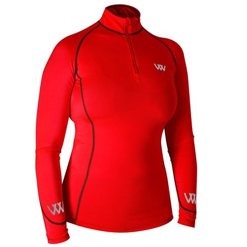Woof Wear Women's Performance Quarter Zip Riding Shirt - Royal Red