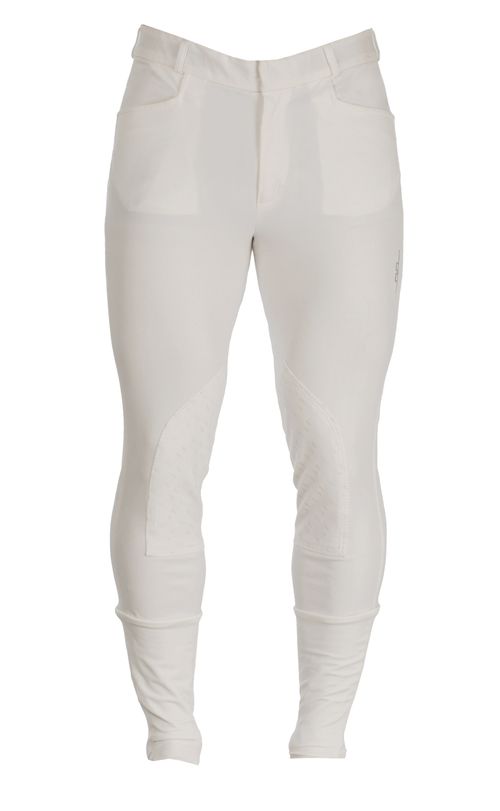 Alessandro Albanese Men's Silicon Knee Patch Breeches - White