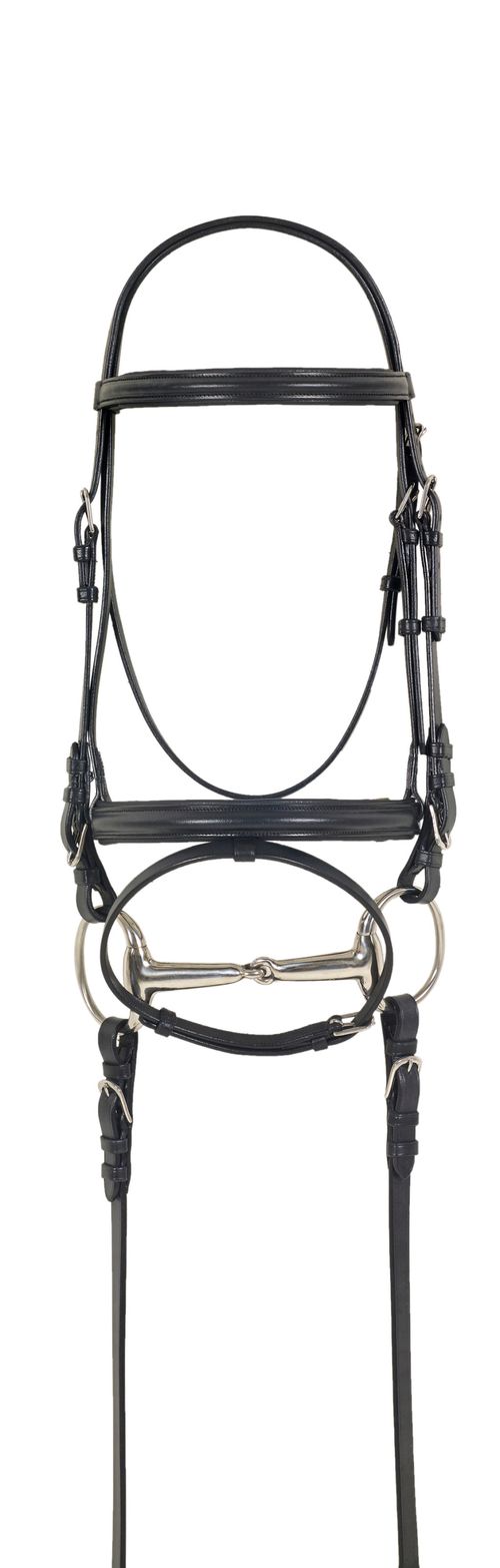 Camelot Flash Dressage Bridle - Black