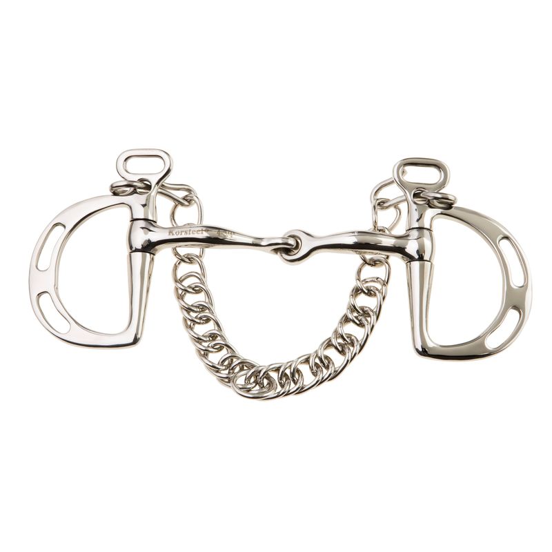Korsteel Jointed Slotted Ring Kimblewick Bit