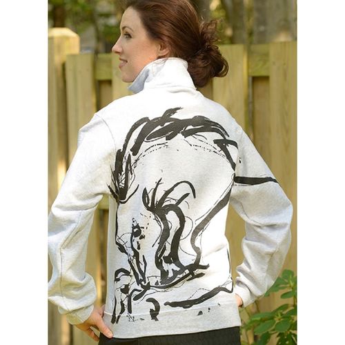 Animals to Wear "Big Horse, No Rider" 1/4 Zip Sweatshirt - Light Grey
