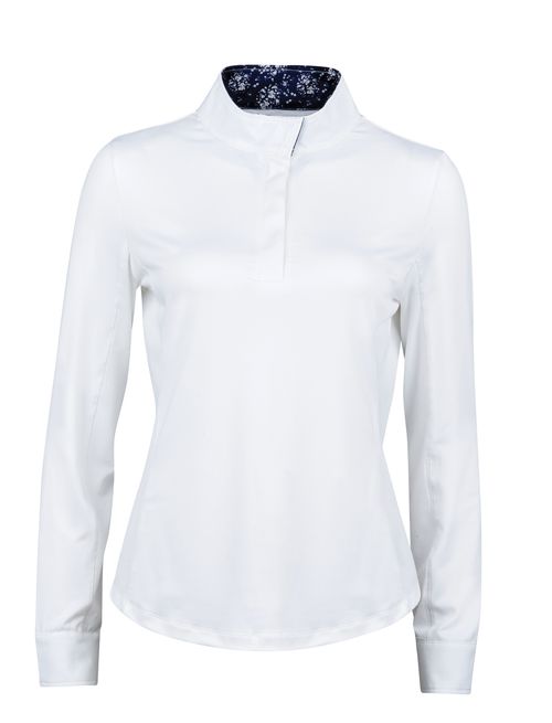 Dublin Women's Ria Long Sleeve Competition Shirt - White/Navy