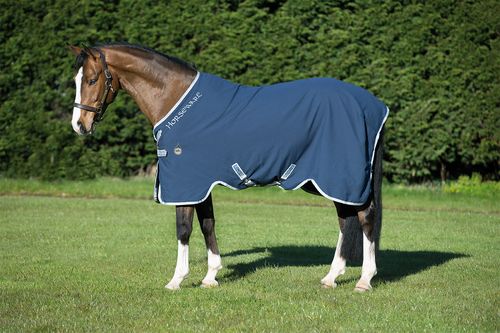 Rambo Helix Disc Front Stable Sheet - Navy/Silver