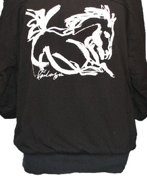 Animals to Wear "Wild Horse" 1/4 Zip Sweatshirt - Black