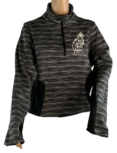 Animals to Wear Women's "Flying" on Kerrits Plush Tek Shirt - Kale Stripe