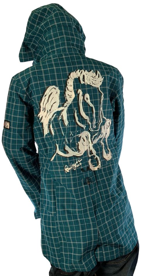 Animals to Wear Women's "Jump Pony" on Kerrits Turnout Jacket - Arctic Plaid