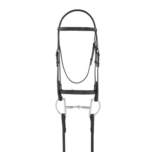 Camelot Plain Raised Padded Bridle - Black