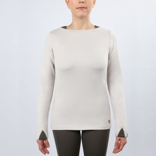 Irideon Women's Himalayer Long Sleeve Boat Neck Shirt - Birch/Cavalry