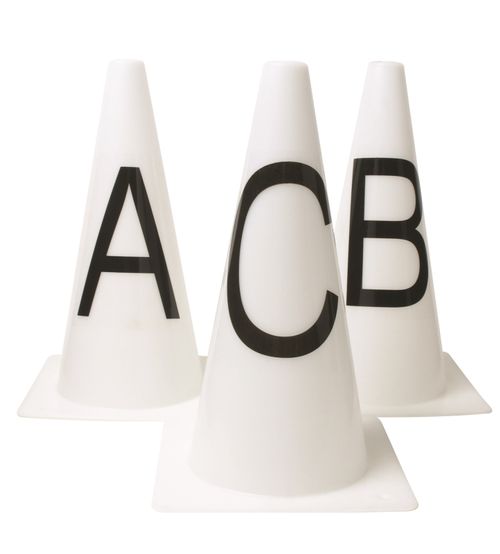 Roma Dressage Cones AFBMCHEK Set Of 8 - White