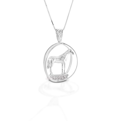 Kelly Herd Large World Trophy Necklace - Sterling Silver/Clear