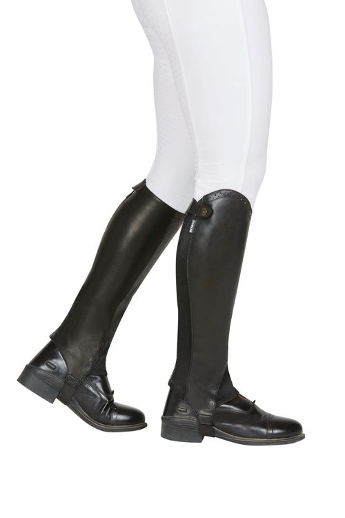 Dublin Evolution Rear Zip Half Chaps - Black