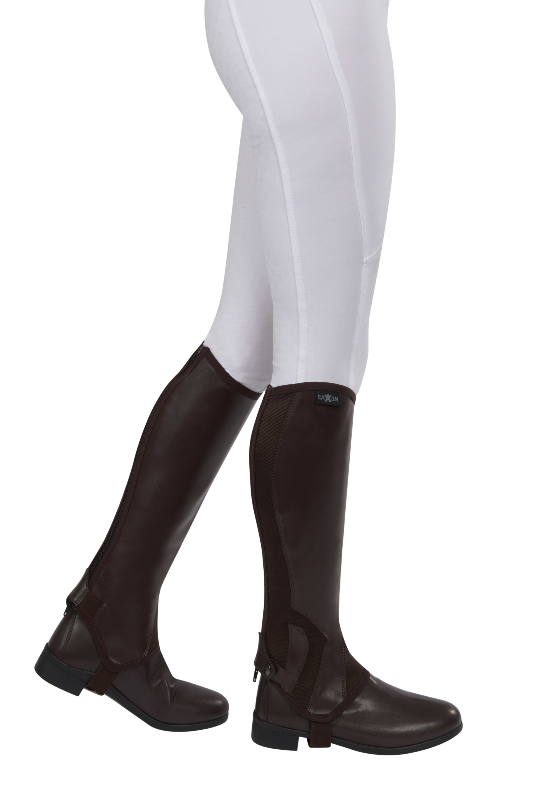 Saxon Syntovia Half Chaps - Brown - Saxon-BNX100890-Brown - Tack Of The Day