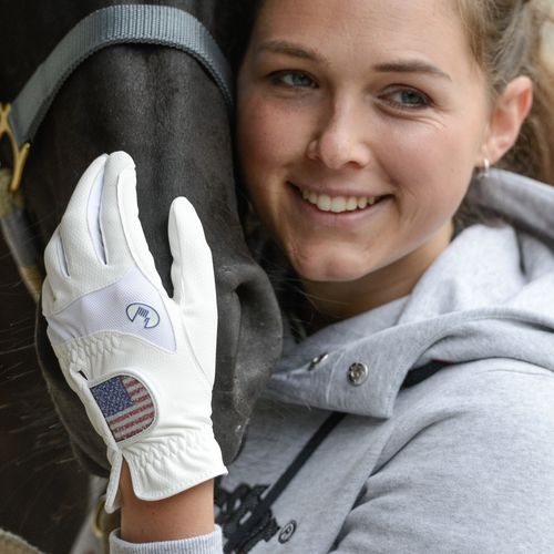 Roeckl Maryland Riding Gloves - White/USA